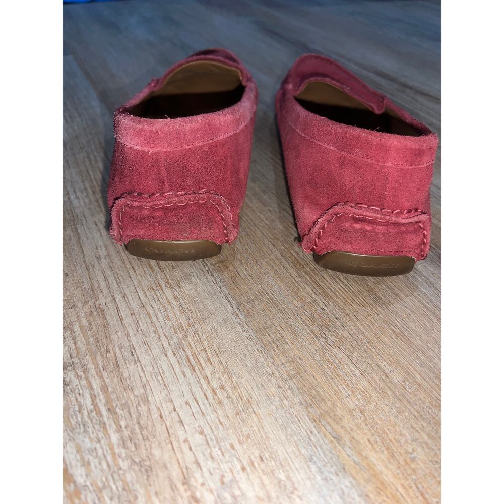 Coach Suede Fuchsia Loafers Size 9B Elegant Driving Shoes - Picture 6 of 13